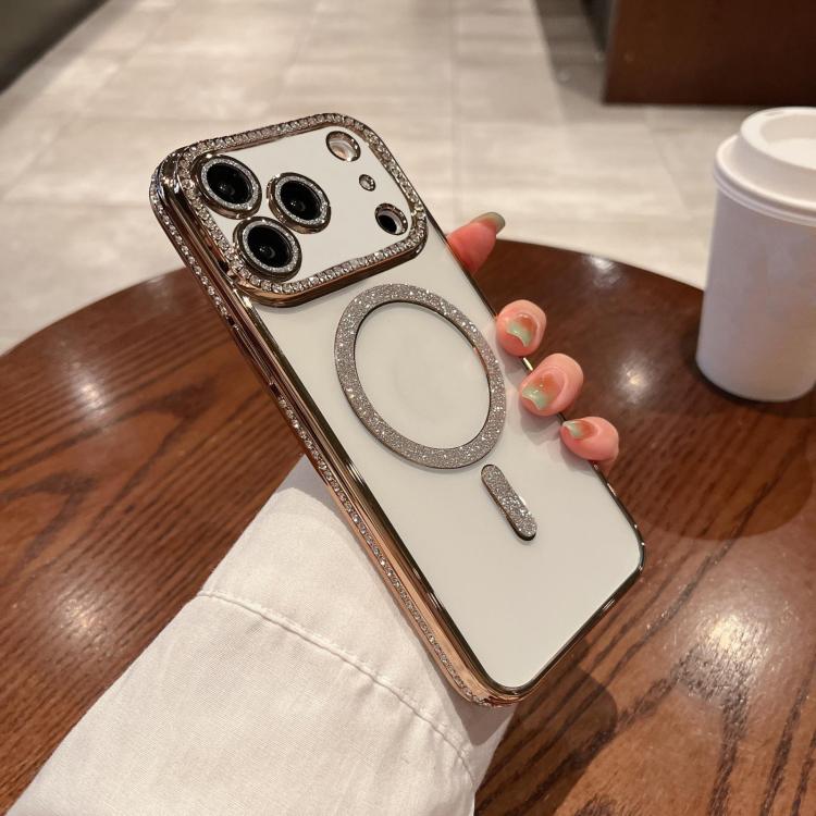 For iPhone 17 Pro Max Diamond Plated MagSafe TPU Phone Case
