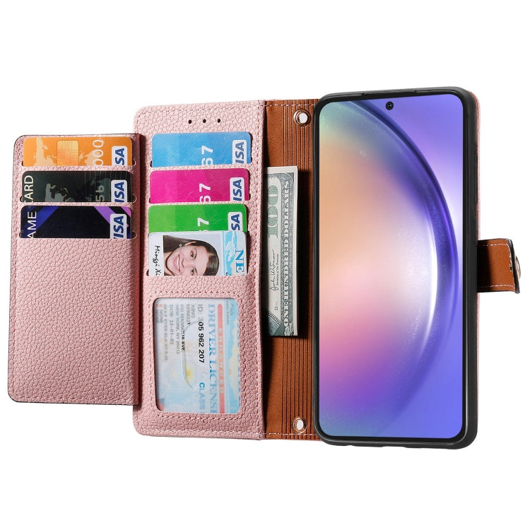 For Samsung Galaxy A55 5G Love Zipper Lanyard Leather Phone Case