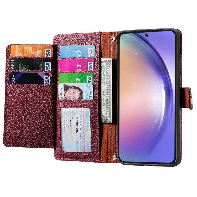For Samsung Galaxy A55 5G Love Zipper Lanyard Leather Phone Case