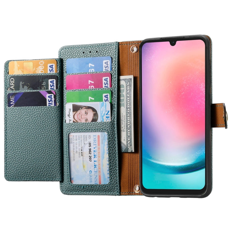 For Samsung Galaxy A24  Love Zipper Lanyard Leather Phone Case
