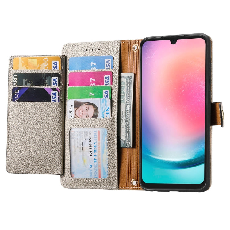 For Samsung Galaxy A24  Love Zipper Lanyard Leather Phone Case