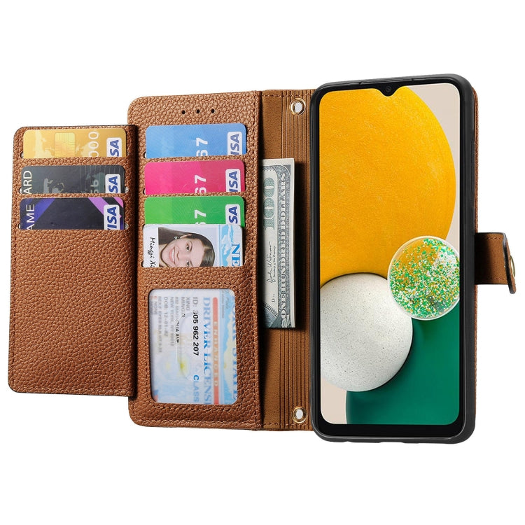For Samsung Galaxy A13 5G Love Zipper Lanyard Leather Phone Case