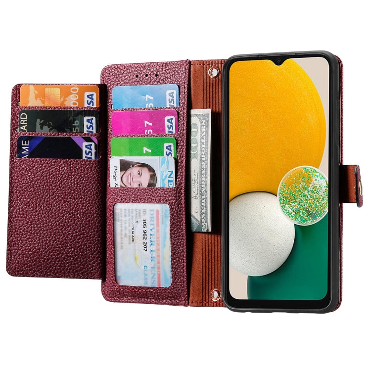 For Samsung Galaxy A13 5G Love Zipper Lanyard Leather Phone Case