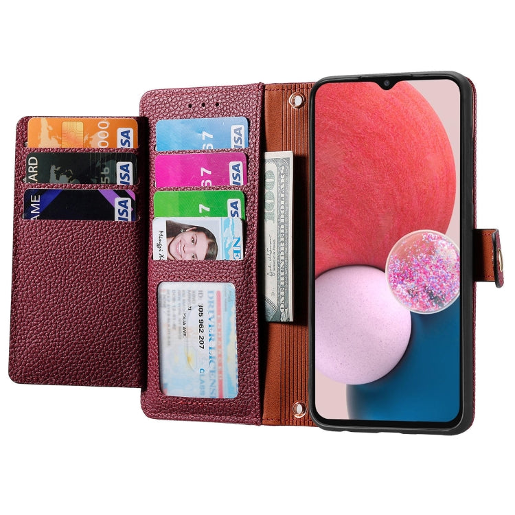 For Samsung Galaxy A13 4G Love Zipper Lanyard Leather Phone Case