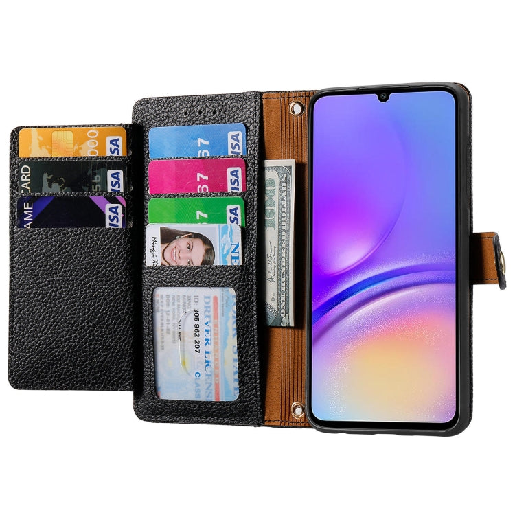 For Samsung Galaxy A05 4G Love Zipper Lanyard Leather Phone Case