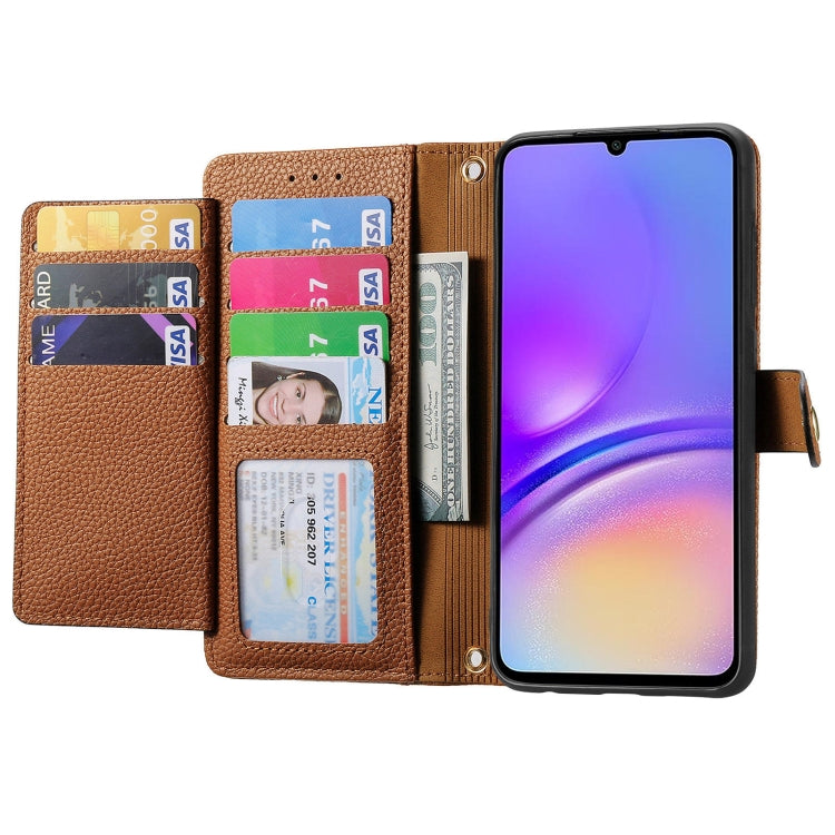 For Samsung Galaxy A05 4G Love Zipper Lanyard Leather Phone Case