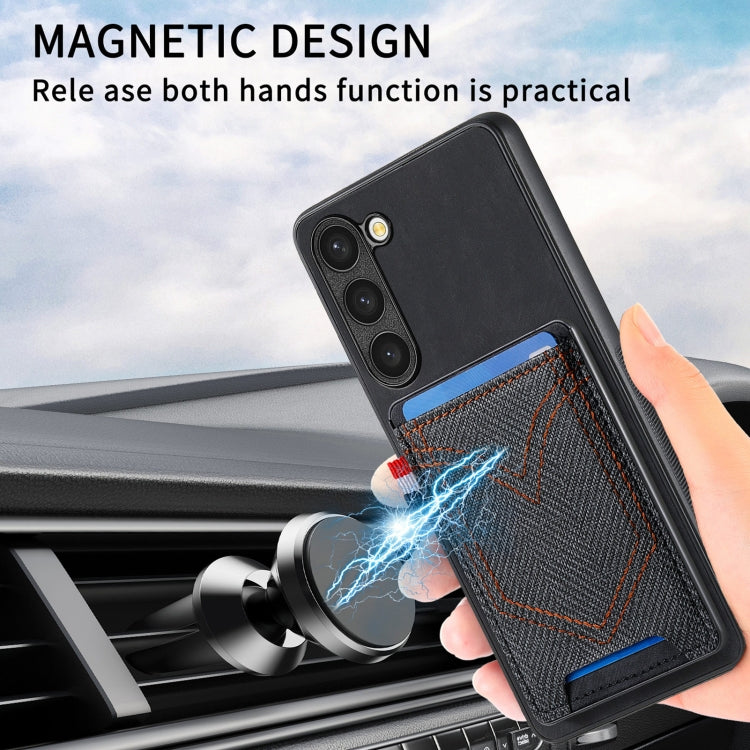 For Samsung Galaxy S25 Ultra 5G Denim Texture Leather Skin Phone Case with Card Slot
