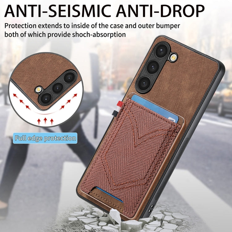 For Samsung Galaxy S25 Ultra 5G Denim Texture Leather Skin Phone Case with Card Slot
