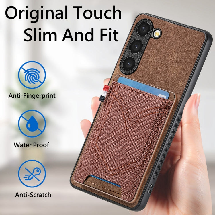 For Samsung Galaxy S25 Ultra 5G Denim Texture Leather Skin Phone Case with Card Slot