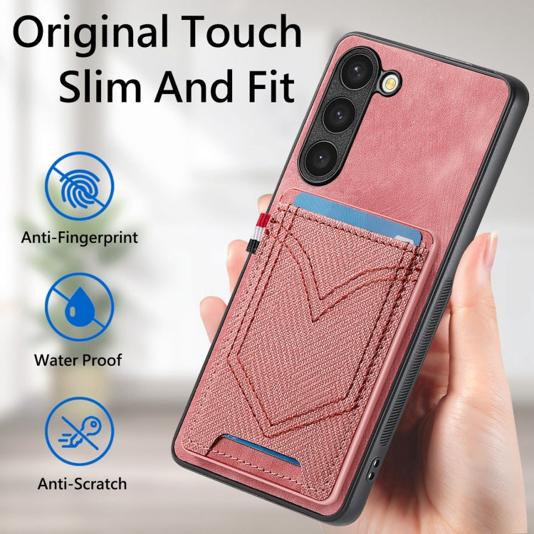 For Samsung Galaxy S25 Ultra 5G Denim Texture Leather Skin Phone Case with Card Slot