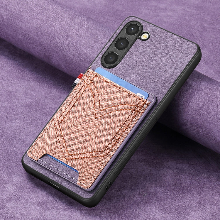 For Samsung Galaxy S25 Ultra 5G Denim Texture Leather Skin Phone Case with Card Slot