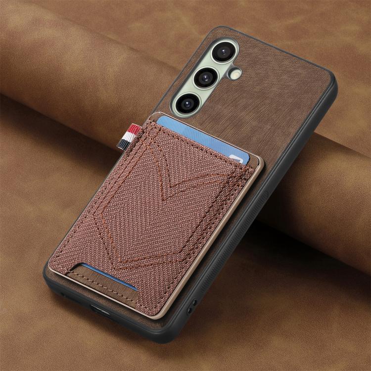 For Samsung Galaxy A56 5G Denim Texture Leather Skin Phone Case with Card Slot