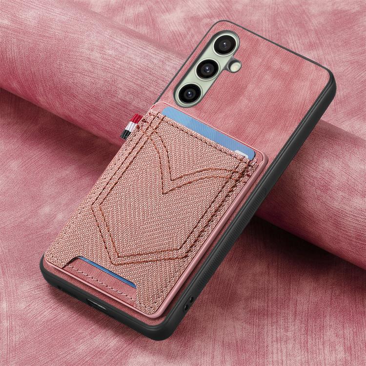 For Samsung Galaxy A56 5G Denim Texture Leather Skin Phone Case with Card Slot