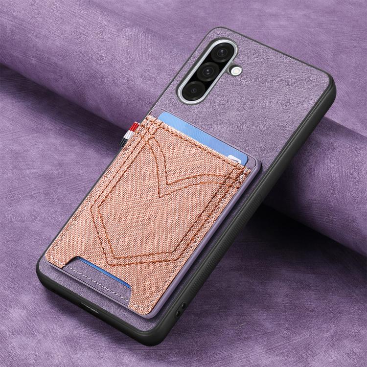 For Samsung Galaxy A36 5G Denim Texture Leather Skin Phone Case with Card Slot
