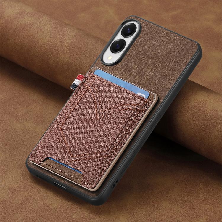 For Samsung Galaxy S25 Edge 5G Denim Texture Leather Skin Phone Case with Card Slot