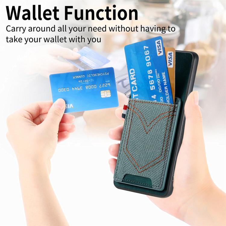 For Samsung Galaxy A37 5G Denim Texture Leather Skin Phone Case with Card Slot