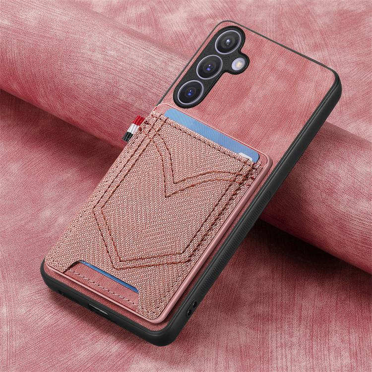 For Samsung Galaxy A37 5G Denim Texture Leather Skin Phone Case with Card Slot