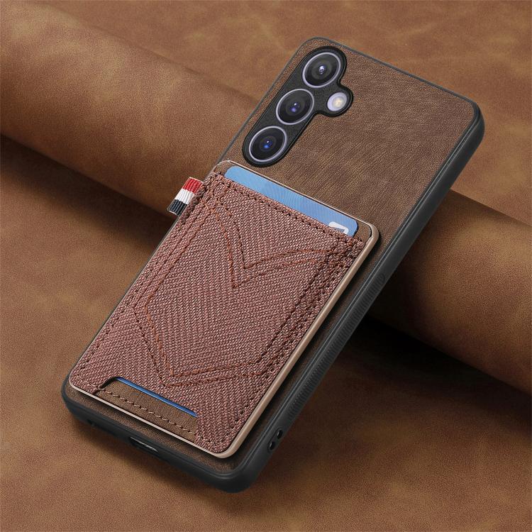 For Samsung Galaxy A57 5G Denim Texture Leather Skin Phone Case with Card Slot