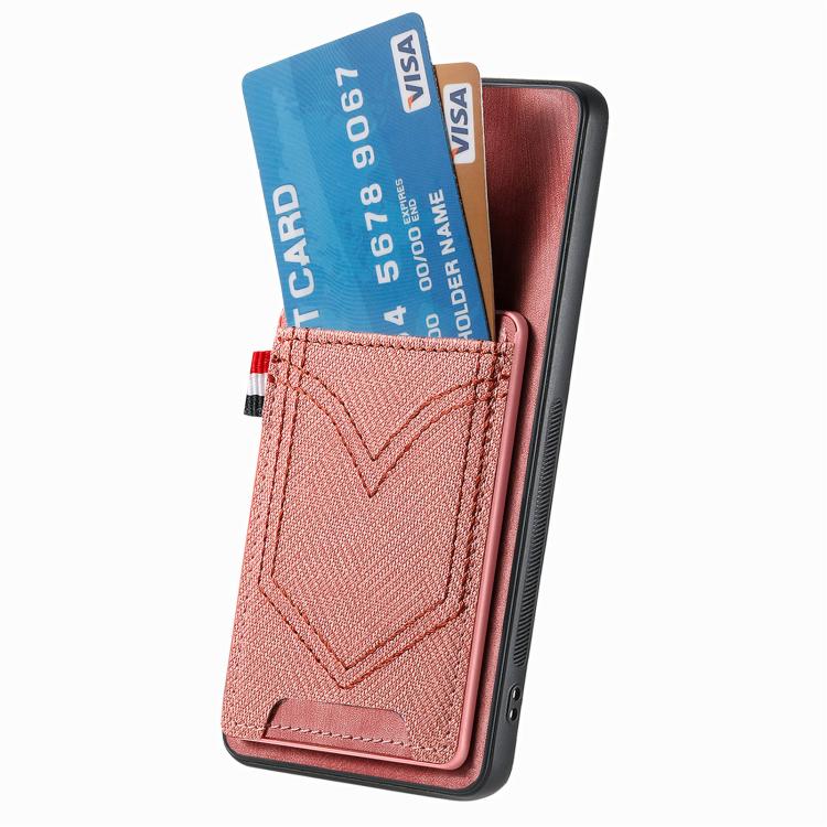 For Samsung Galaxy A57 5G Denim Texture Leather Skin Phone Case with Card Slot