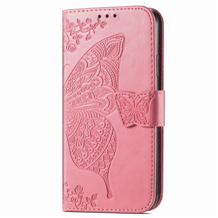 For Samsung Galaxy C55 Butterfly Love Flower Embossed Leather Phone Case