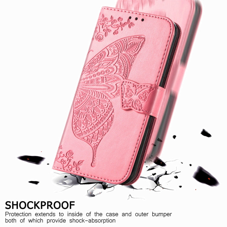 For Samsung Galaxy C55 Butterfly Love Flower Embossed Leather Phone Case