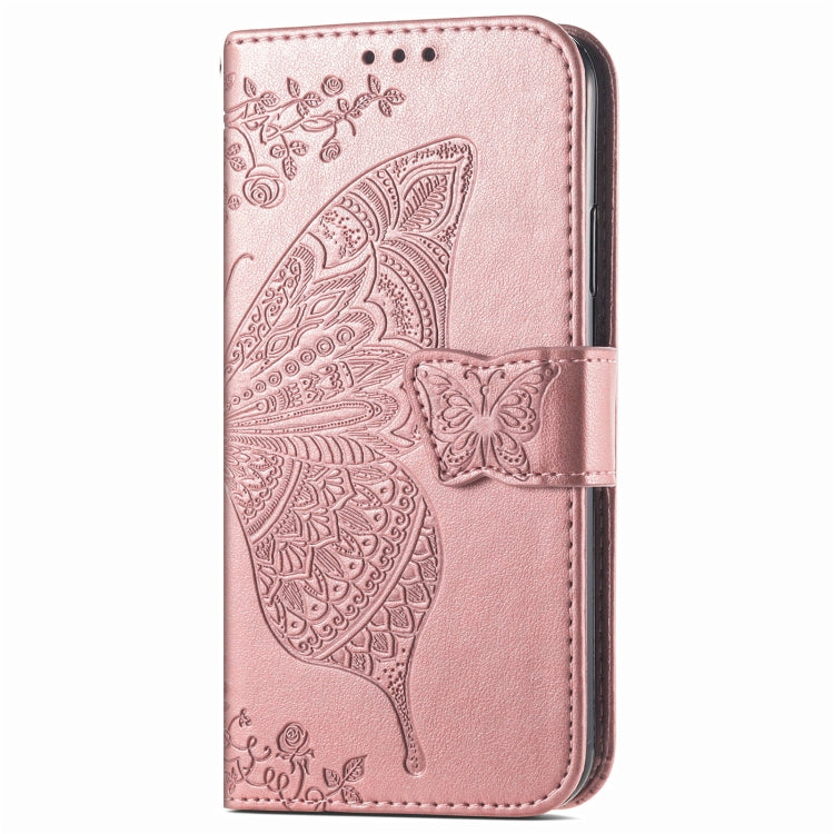 For Samsung Galaxy C55 Butterfly Love Flower Embossed Leather Phone Case