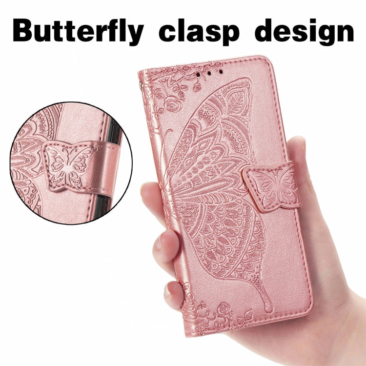 For Samsung Galaxy C55 Butterfly Love Flower Embossed Leather Phone Case