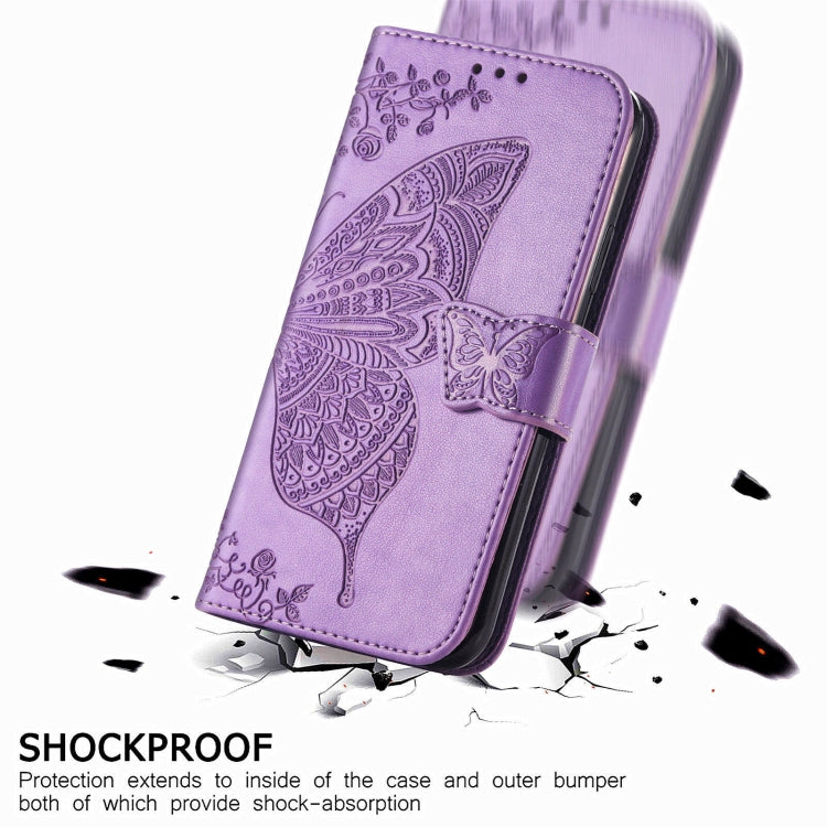 For Samsung Galaxy C55 Butterfly Love Flower Embossed Leather Phone Case