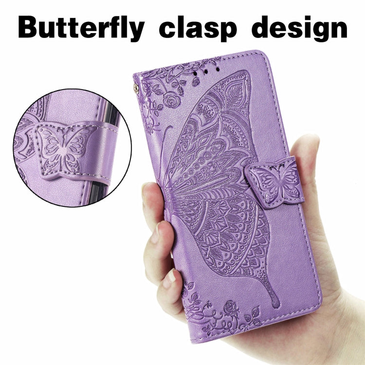 For Samsung Galaxy C55 Butterfly Love Flower Embossed Leather Phone Case