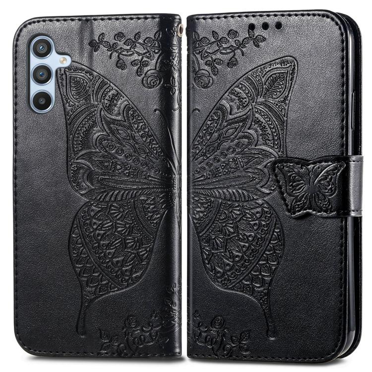 For Samsung Galaxy A26 Butterfly Love Flower Embossed Leather Phone Case
