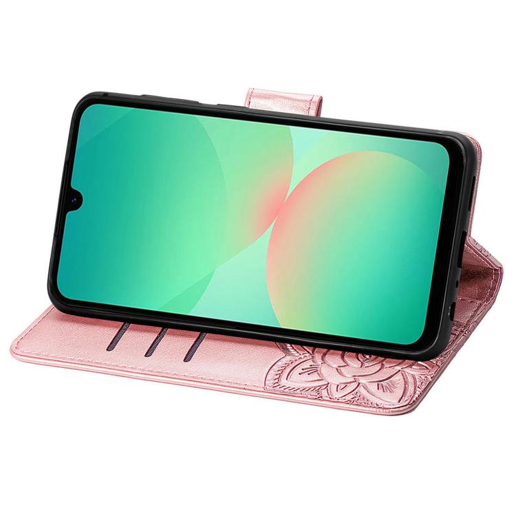 For Samsung Galaxy A26 Butterfly Love Flower Embossed Leather Phone Case