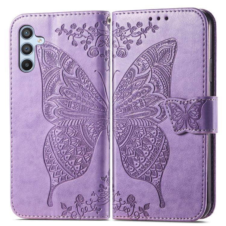 For Samsung Galaxy A26 Butterfly Love Flower Embossed Leather Phone Case