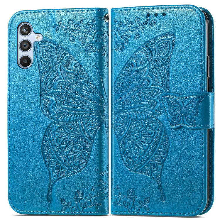 For Samsung Galaxy A26 Butterfly Love Flower Embossed Leather Phone Case