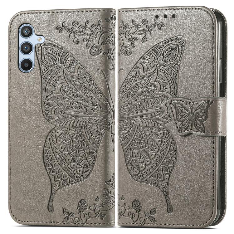 For Samsung Galaxy A26 Butterfly Love Flower Embossed Leather Phone Case