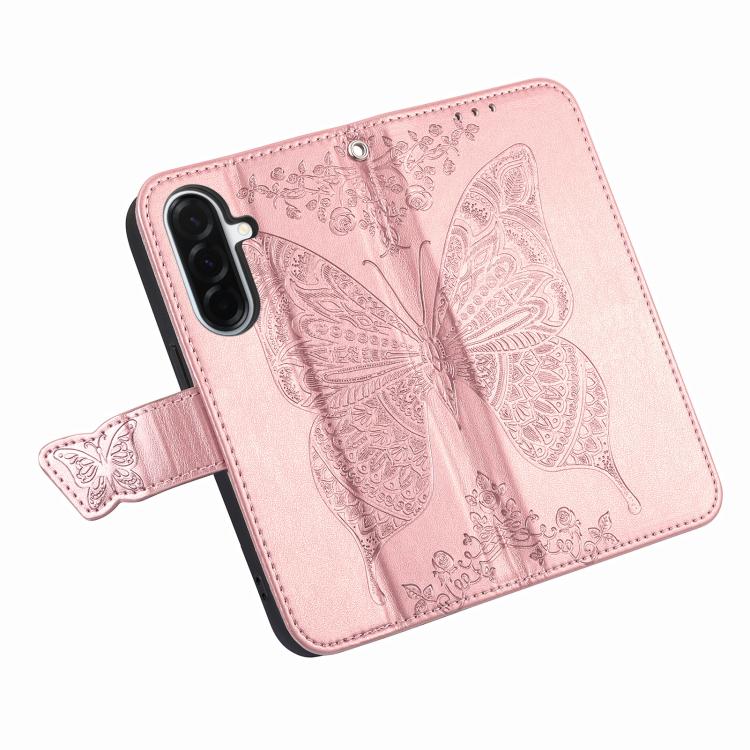 For Samsung Galaxy A36 5G Butterfly Love Flower Embossed Leather Phone Case