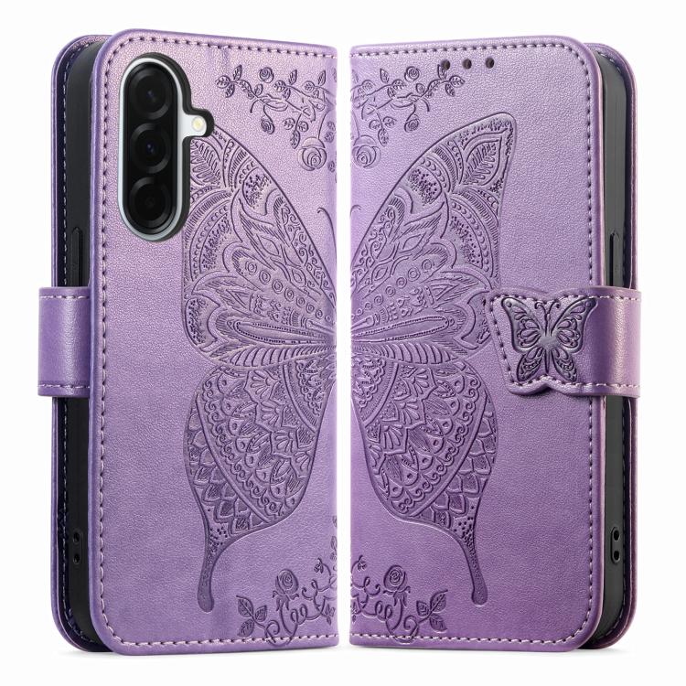 For Samsung Galaxy A36 5G Butterfly Love Flower Embossed Leather Phone Case