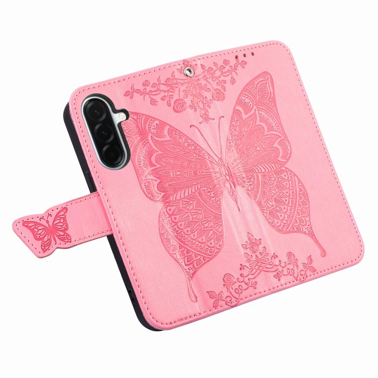 For Samsung Galaxy A56 5G Butterfly Love Flower Embossed Leather Phone Case