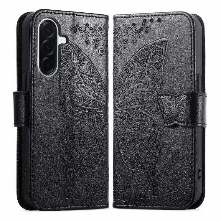 For Samsung Galaxy A56 5G Butterfly Love Flower Embossed Leather Phone Case