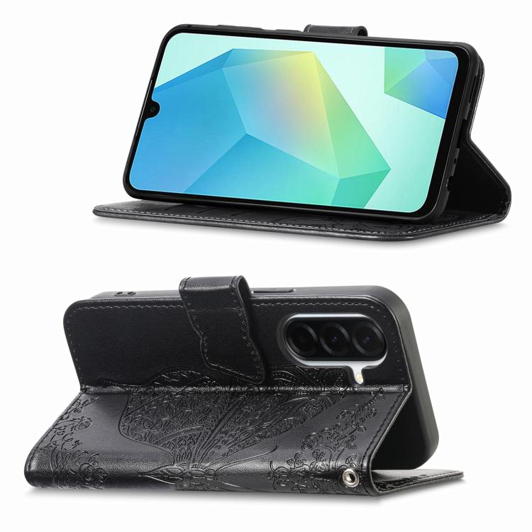 For Samsung Galaxy A56 5G Butterfly Love Flower Embossed Leather Phone Case