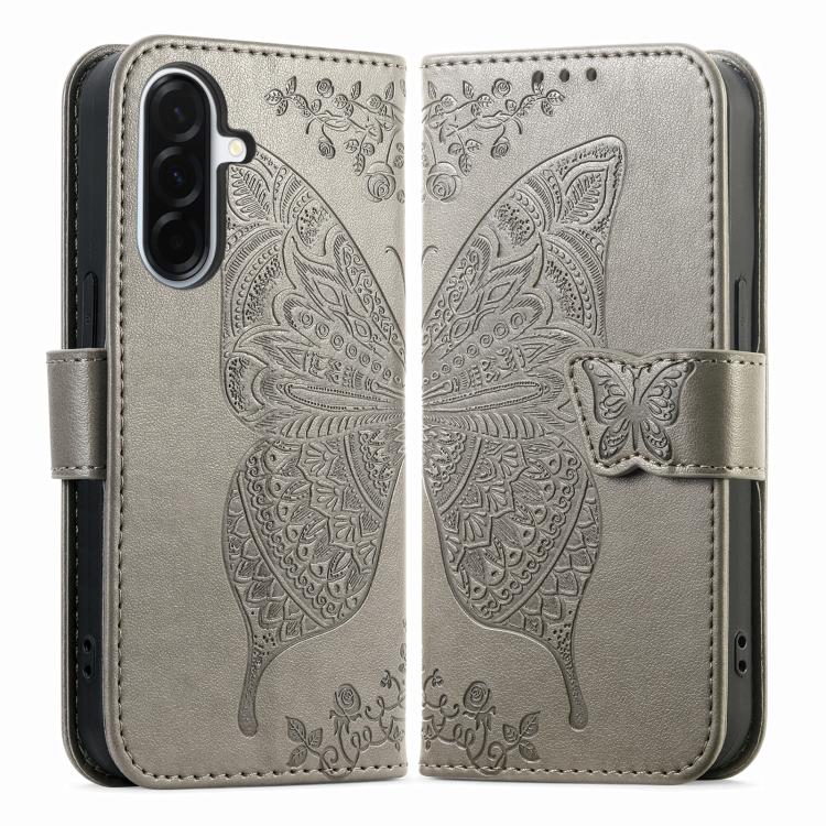 For Samsung Galaxy A56 5G Butterfly Love Flower Embossed Leather Phone Case