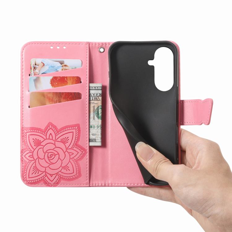 For Samsung Galaxy A37 5G Butterfly Love Flower Embossed Leather Phone Case