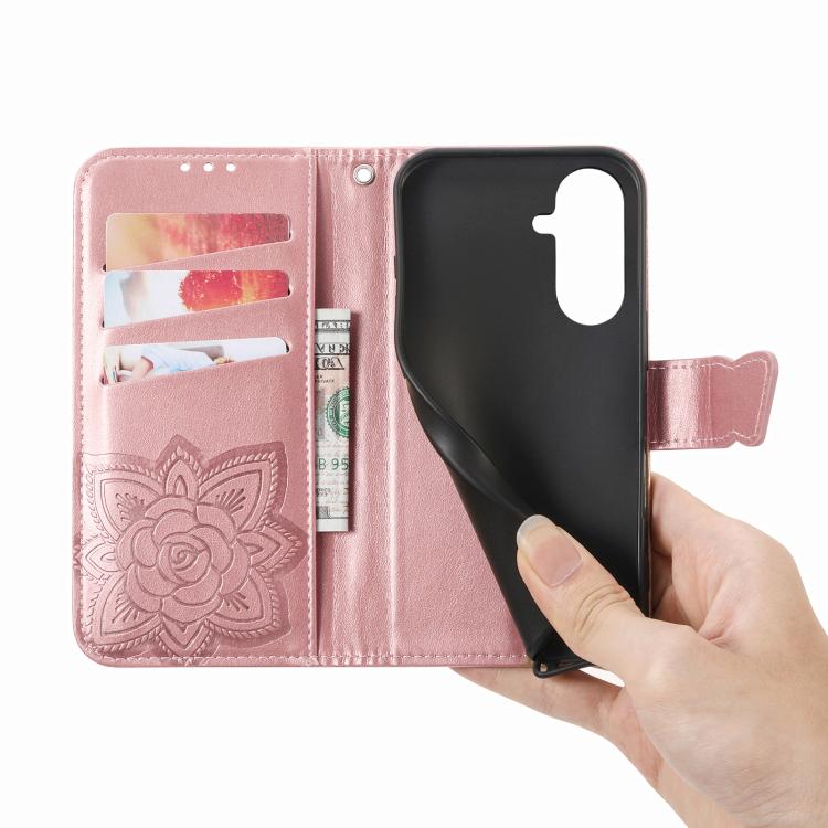 For Samsung Galaxy A37 5G Butterfly Love Flower Embossed Leather Phone Case