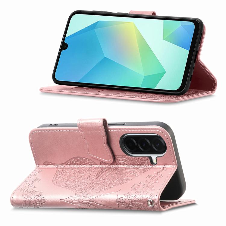 For Samsung Galaxy A37 5G Butterfly Love Flower Embossed Leather Phone Case