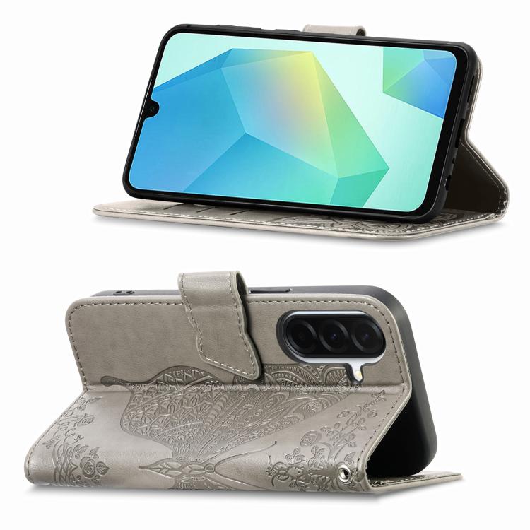 For Samsung Galaxy A37 5G Butterfly Love Flower Embossed Leather Phone Case