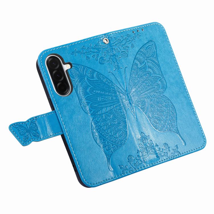 For Samsung Galaxy A57 5G Butterfly Love Flower Embossed Leather Phone Case