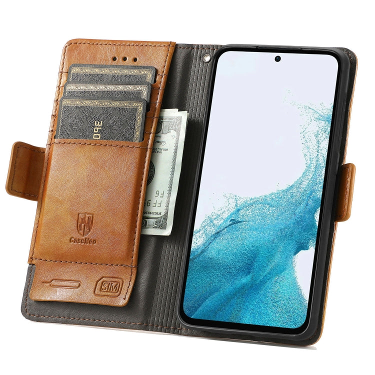 For Samsung Galaxy A36 5G CaseNeo Splicing Dual Magnetic Buckle Leather Phone Case