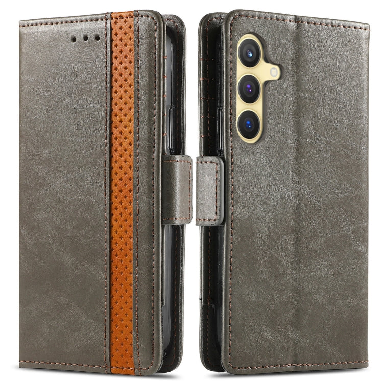 For Samsung Galaxy S25+ 5G CaseNeo Splicing Dual Magnetic Buckle Leather Phone Case