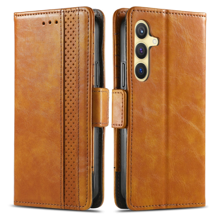 For Samsung Galaxy S25+ 5G CaseNeo Splicing Dual Magnetic Buckle Leather Phone Case
