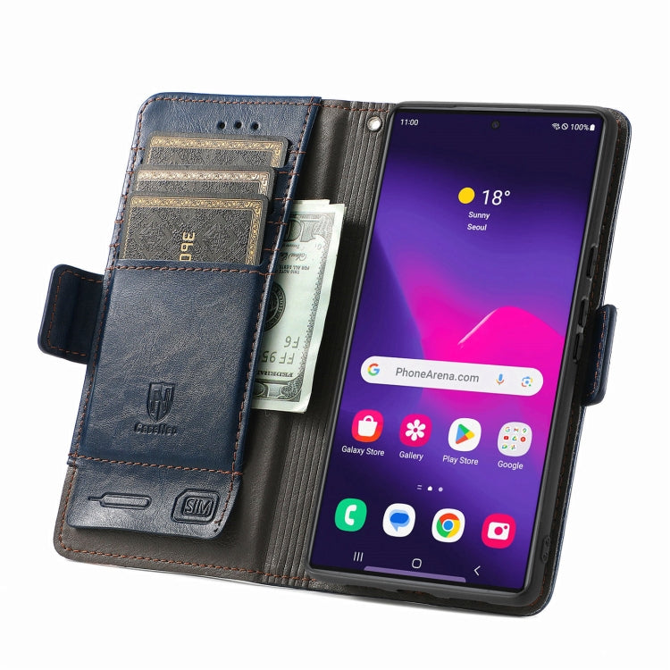 For Samsung Galaxy S25 Ultra 5G CaseNeo Splicing Dual Magnetic Buckle Leather Phone Case