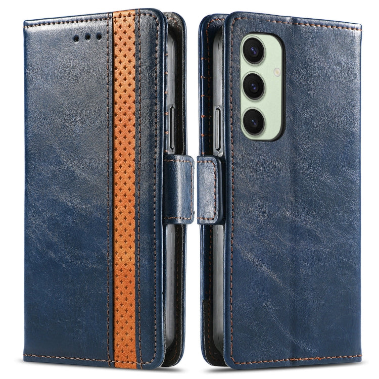 For Samsung Galaxy S24 FE 5G CaseNeo Splicing Dual Magnetic Buckle Leather Phone Case